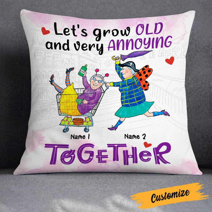 Personalized Senile And Old Friends Pillow JR58 95O23 1