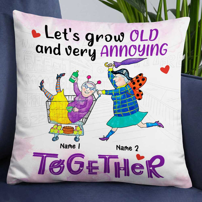 Personalized Senile And Old Friends Pillow JR58 95O23 1