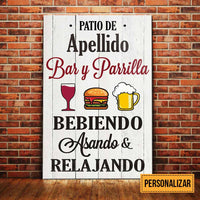 Personalized Backyard Patio Interior Spanish Poster DB279 30O58 thumb 1