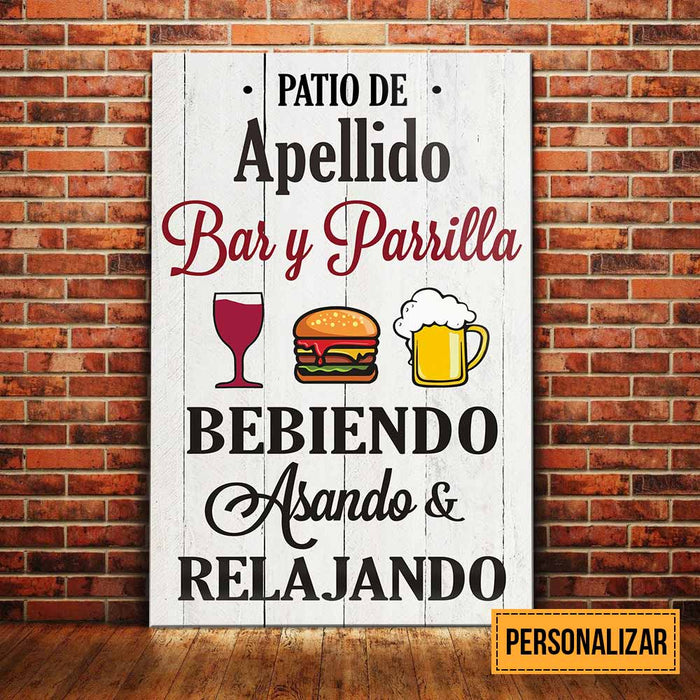 Personalized Backyard Patio Interior Spanish Poster DB279 30O58 1