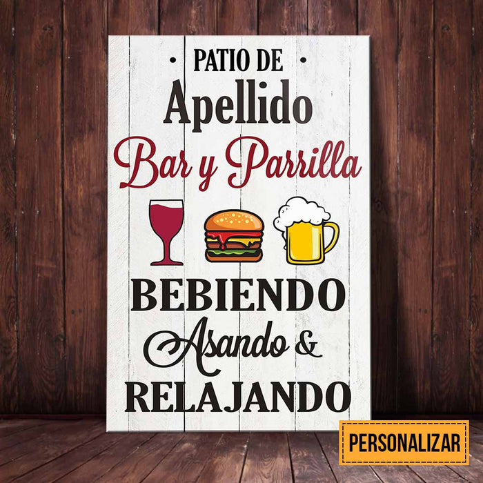 Personalized Backyard Patio Interior Spanish Poster DB279 30O58 1