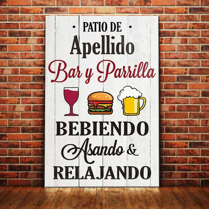 Personalized Backyard Patio Interior Spanish Poster DB279 30O58 1