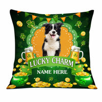 Personalized Patrick's Day Dog Photo Pillow JR53 23O23 thumb 1