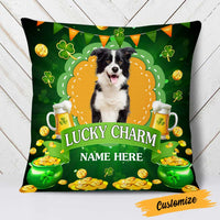 Personalized Patrick's Day Dog Photo Pillow JR53 23O23 thumb 1