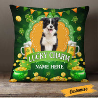 Personalized Patrick's Day Dog Photo Pillow JR53 23O23 thumb 1