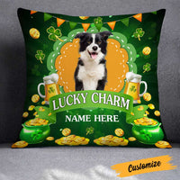 Personalized Patrick's Day Dog Photo Pillow JR53 23O23 thumb 1