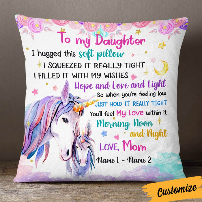 Personalized Daughter Unicorn Pillow JR62 81O36 1