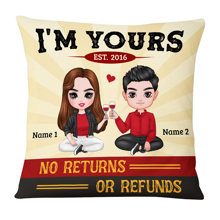 Personalized Couple Icon I Am Yours Pillow JR63 26O53 1