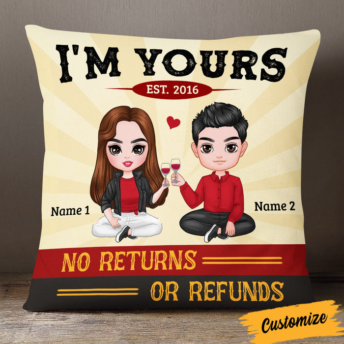 Personalized Couple Icon I Am Yours Pillow JR63 26O53 1