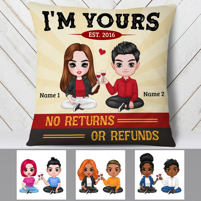 Personalized Couple Icon I Am Yours Pillow JR63 26O53 1