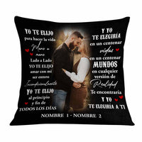 Personalized Spanish Couple Photo Pillow JR61 23O58 thumb 1