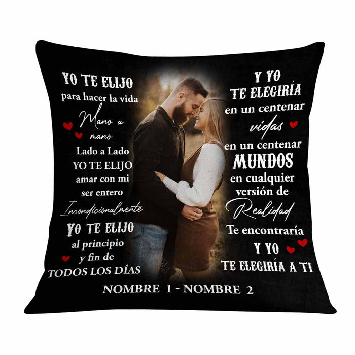 Personalized Spanish Couple Photo Pillow JR61 23O58 1