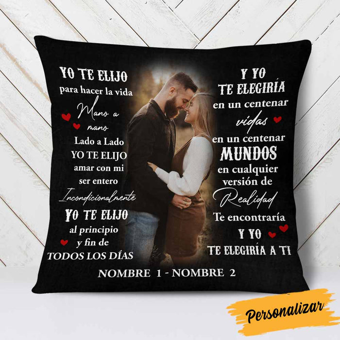 Personalized Spanish Couple Photo Pillow JR61 23O58 1