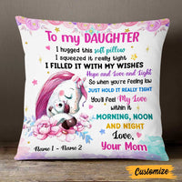 Personalized Unicorn Daughter Pillow JR61 24O47 thumb 1
