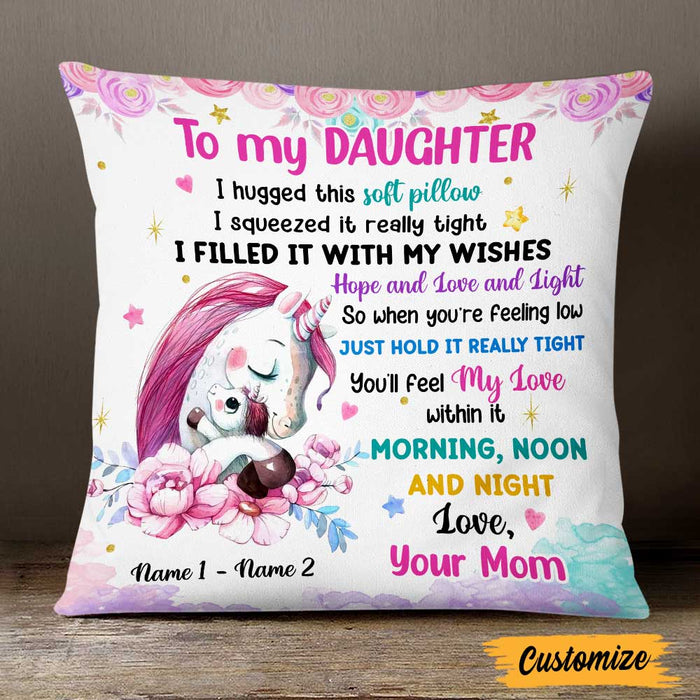 Personalized Unicorn Daughter Pillow JR61 24O47 1