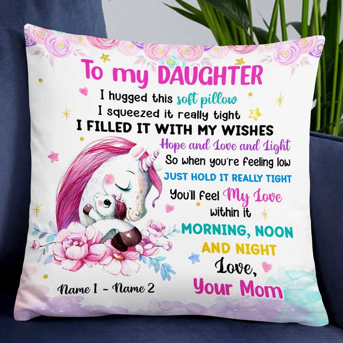 Personalized Unicorn Daughter Pillow JR61 24O47 1