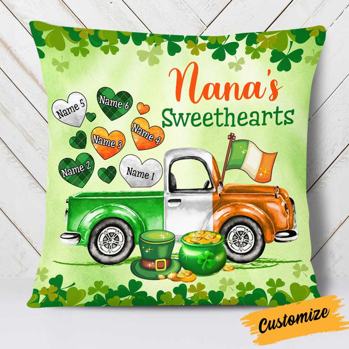 Personalized Patrick's Day Mom Grandma Nana Grandkids Pillow JR67 24O34 1