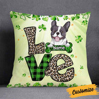 Personalized Happy Patrick's Day Dog Pillow JR69 95O58 thumb 1
