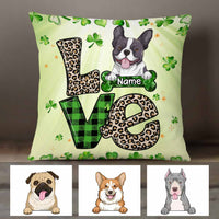 Personalized Happy Patrick's Day Dog Pillow JR69 95O58 thumb 1