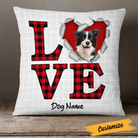Personalized Love Dog Valentine Pillow JR610 24O23 thumb 1