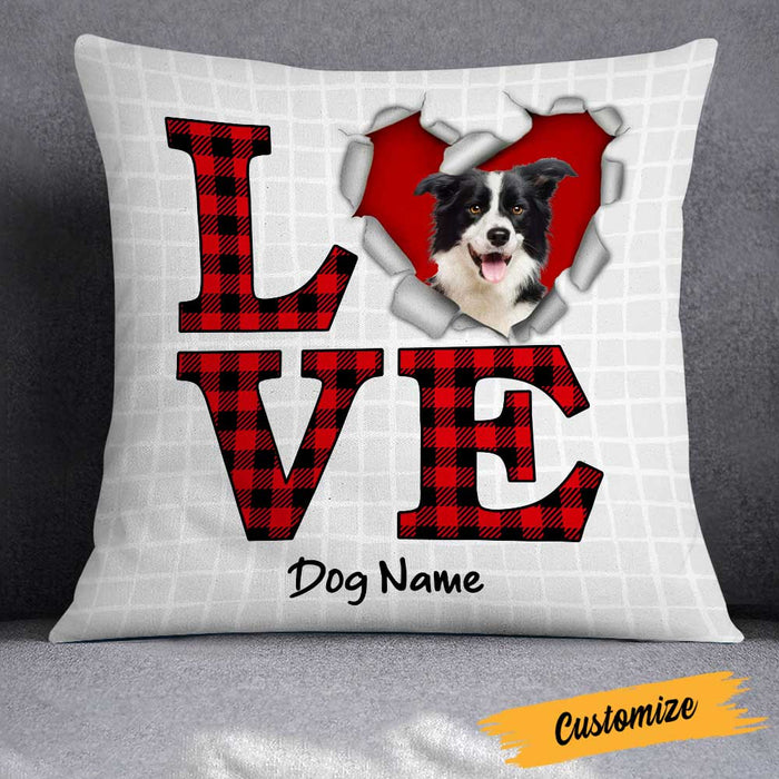 Personalized Love Dog Valentine Pillow JR610 24O23 1