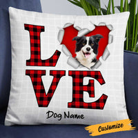 Personalized Love Dog Valentine Pillow JR610 24O23 thumb 1