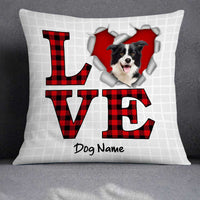 Personalized Love Dog Valentine Pillow JR610 24O23 thumb 1