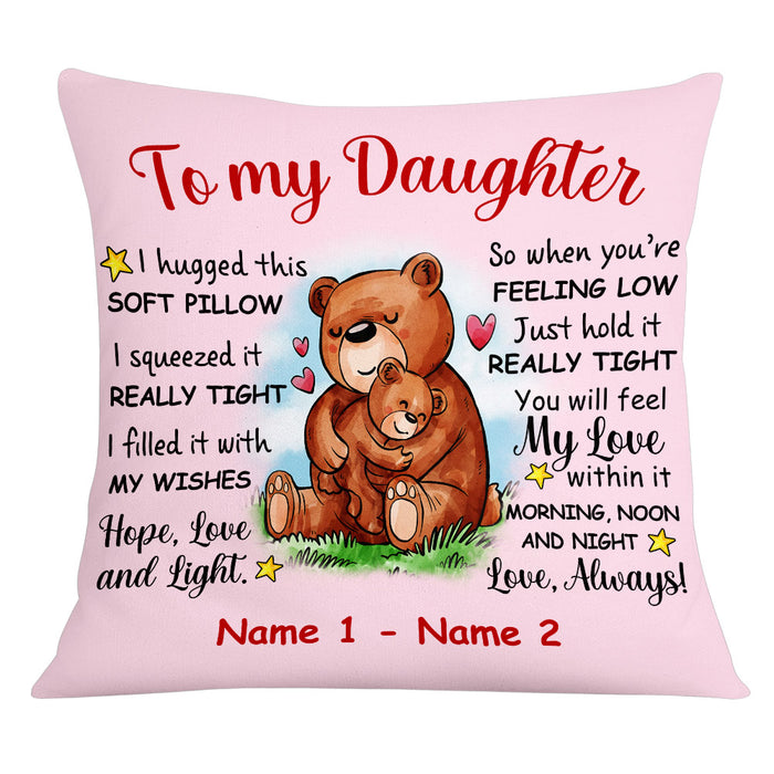 Personalized Mom Grandma Daughter Granddaughter Bear Pillow JR61 87O53 1