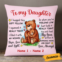 Personalized Mom Grandma Daughter Granddaughter Bear Pillow JR61 87O53 thumb 1