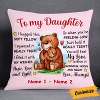 Personalized Mom Grandma Daughter Granddaughter Bear Pillow JR61 87O53 thumb 1