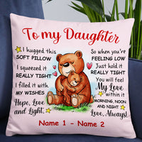 Personalized Mom Grandma Daughter Granddaughter Bear Pillow JR61 87O53 thumb 1