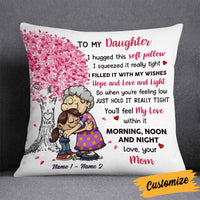 Personalized Mom Grandma Granddaughter Grandkid Pillow JR62 30O58 thumb 1