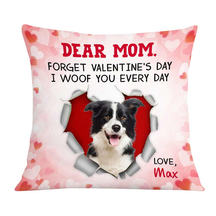 Personalized Dog Valentine Dog Mom Photo Pillow JR61 85O57 1