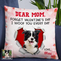 Personalized Dog Valentine Dog Mom Photo Pillow JR61 85O57 thumb 1