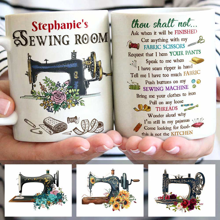 Personalized Sewing Room Rules Mug DB149 81O47 1