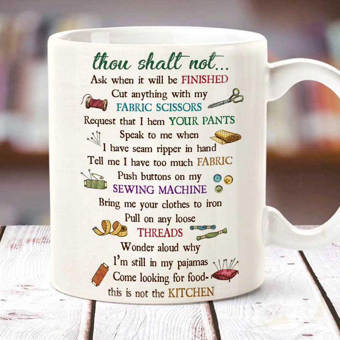 Personalized Sewing Room Rules Mug DB149 81O47 1