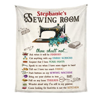 Personalized Sewing Room Rules Blanket DB149 81O47 thumb 1