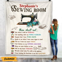 Personalized Sewing Room Rules Blanket DB149 81O47 thumb 1