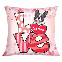 Personalized Dog Valentine Love Pillow JR73 30O34 thumb 1