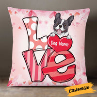 Personalized Dog Valentine Love Pillow JR73 30O34 thumb 1