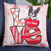 Personalized Dog Valentine Love Pillow JR73 30O34 thumb 1