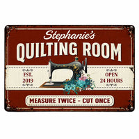 Personalized Indoor Decor Quilting Room Metal Sign JR66 81O47 thumb 1
