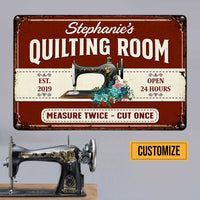 Personalized Indoor Decor Quilting Room Metal Sign JR66 81O47 thumb 1