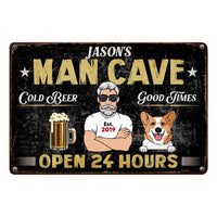 Personalized Indoor Decor Man Cave Dog Metal Sign JR63 81O53 thumb 1