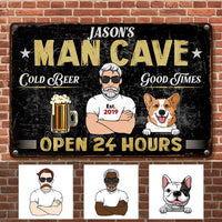 Personalized Indoor Decor Man Cave Dog Metal Sign JR63 81O53 thumb 1