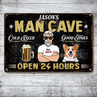 Personalized Indoor Decor Man Cave Dog Metal Sign JR63 81O53 thumb 1