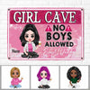 Personalized Girl Cave Dad Allowed Daughter Granddaughter Metal Sign JR67 81O58 1