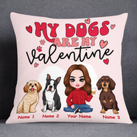 Personalized Dog Valentine Pillow JR72 30O53 thumb 1