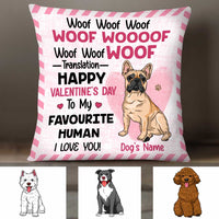 Personalized Dog Valentine Pillow JR74 30O34 thumb 1