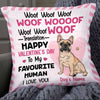 Personalized Dog Valentine Pillow JR74 30O34 1